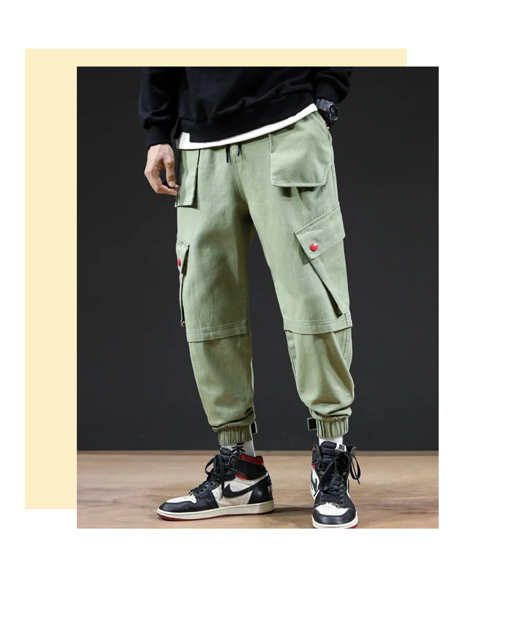 Streetwear Joggers Hip Hop Trousers Men Big Pocket Black Harem Pants Men Clothing Fashions Korean Style Jogger Pants Men