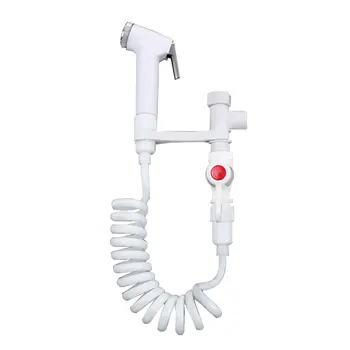 ABS Portable Bidet Sprayer Set Handheld Toilet Bidet Retractable Spring Hose Adapter Free Mounting Bracket Switch Cleaning Tool 1