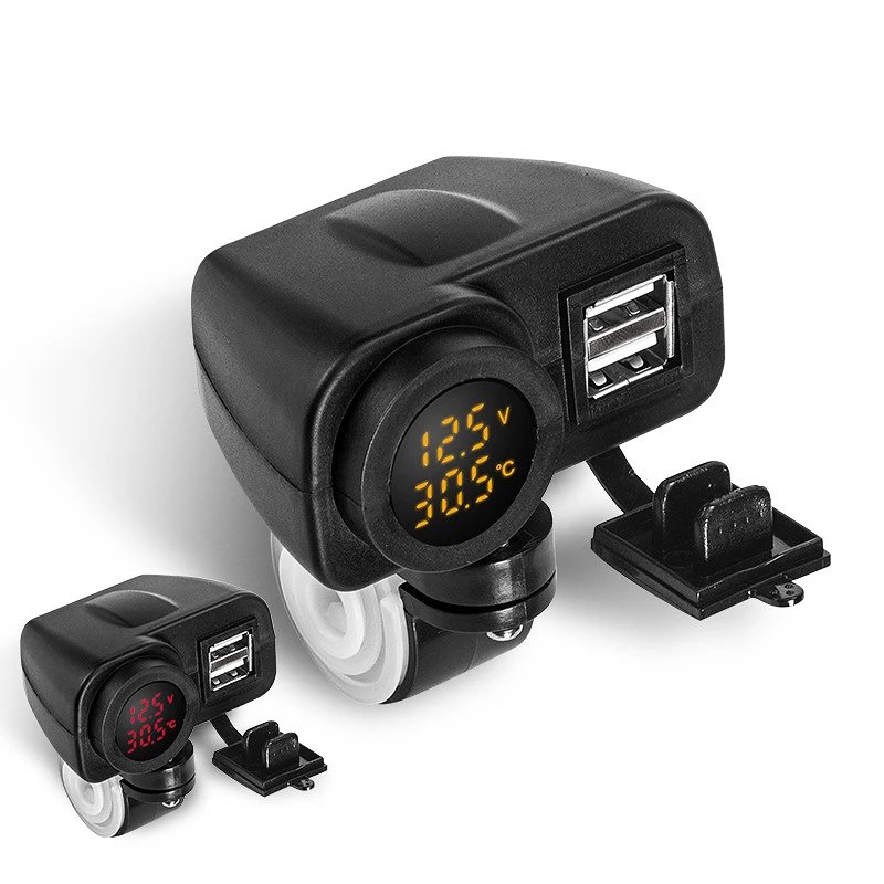 Motorcycles Charger Dual USB Fast Charging Multifunction charger Intelligent Voltage Detection High Quality Waterproof |