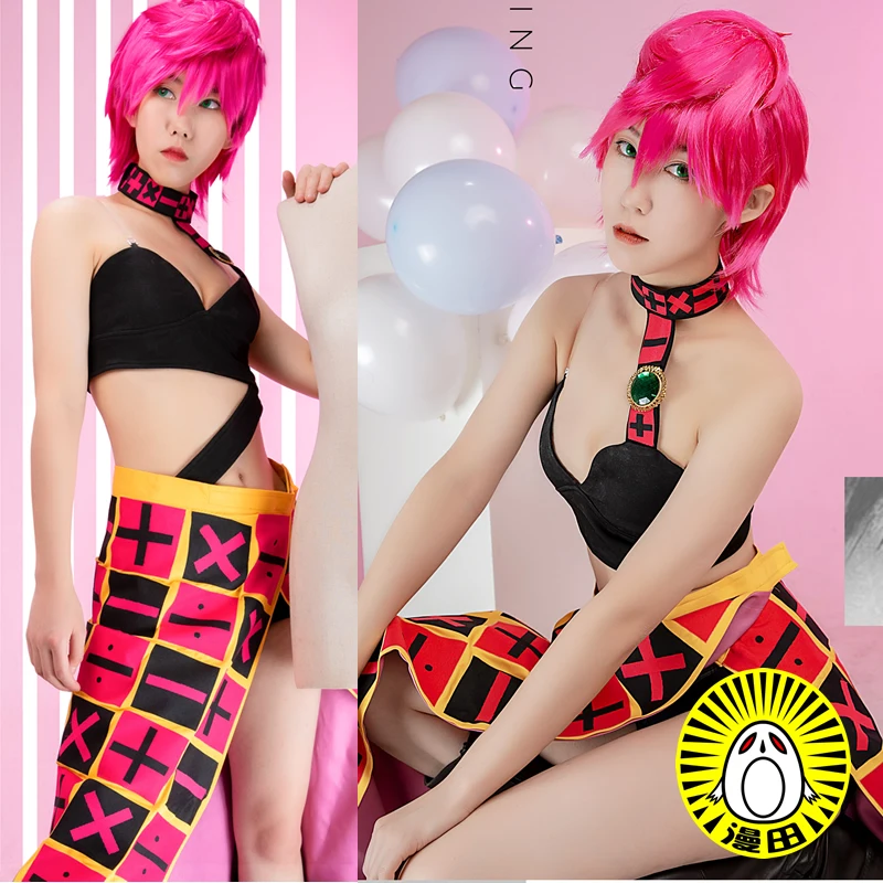 Аниме JoJo невероятное приключение: Vento Aureo Trish Una косплей костюм без бретелек Юбка