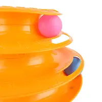Śmieszne zabawki dla zwierząt kot Crazy Ball tarcza trzy poziomy zabawka dla kota wieża utworów płyty kot inteligencja rozrywki zabawki 1 Pc 4
