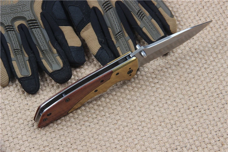 Охотничий складной нож 58HRC стальное лезвие ручка титановый Карманный Охотничьи ножи для выживания Рыбалка EDC инструмент SDIYABEIZ