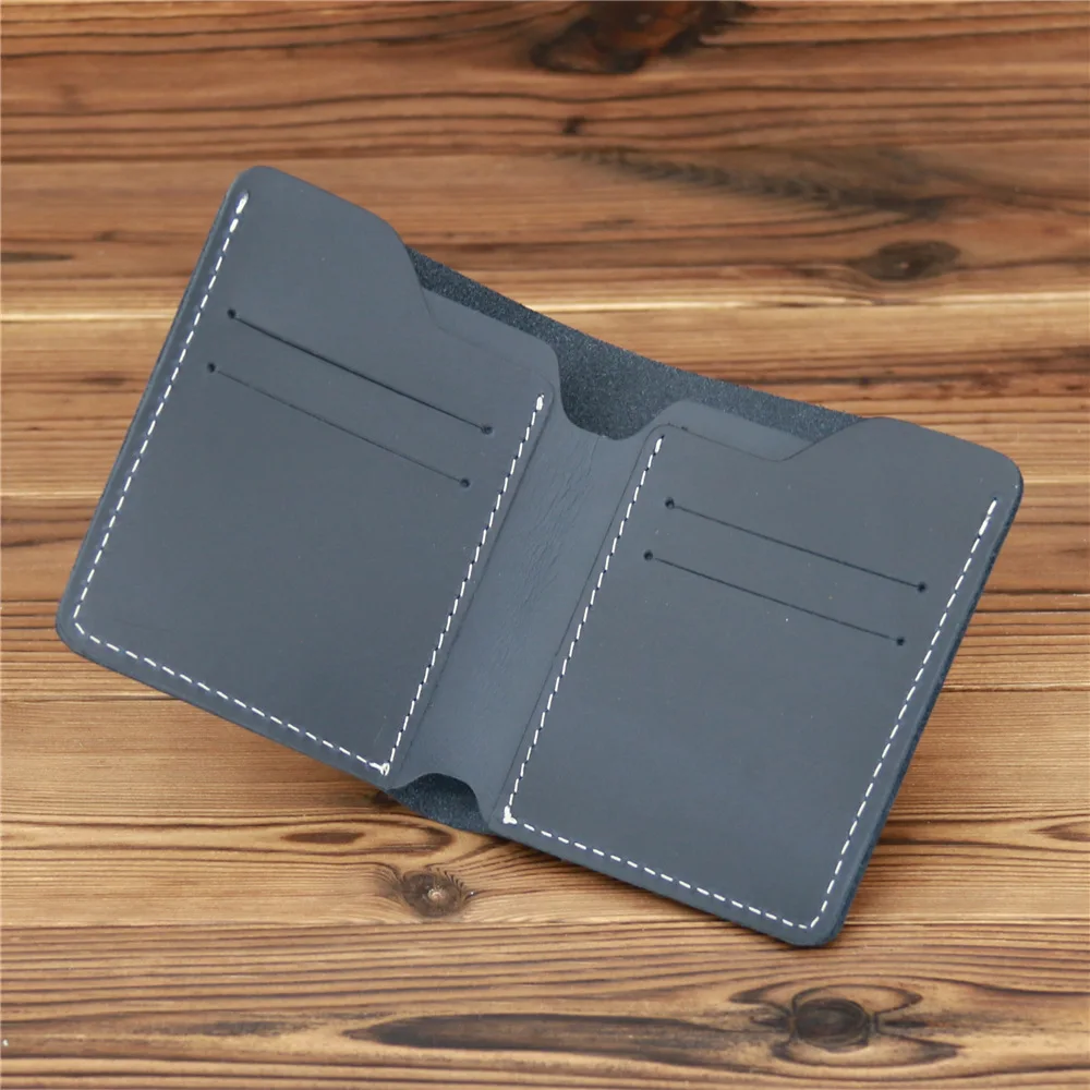 Engraving New Arrival Vintage Men's Genuine Leather Credit Card Holder Small Wallet Money Bag ID Card Case Mini Purse For Male