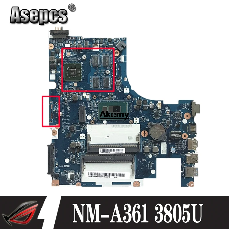 

ACLU3/ACLU4 NM-A361 motherboard for Lenovo G50-80 G50-80M notebook motherboard CPU 3805U R5 M330 DDR3 100% test