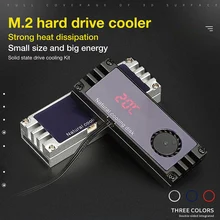

OLED Digital Display M2 SSD Heatsink Cooler Temperature M.2 2280 NVME SSD Solid State Hard Disk Radiator Heat Thermal Pad