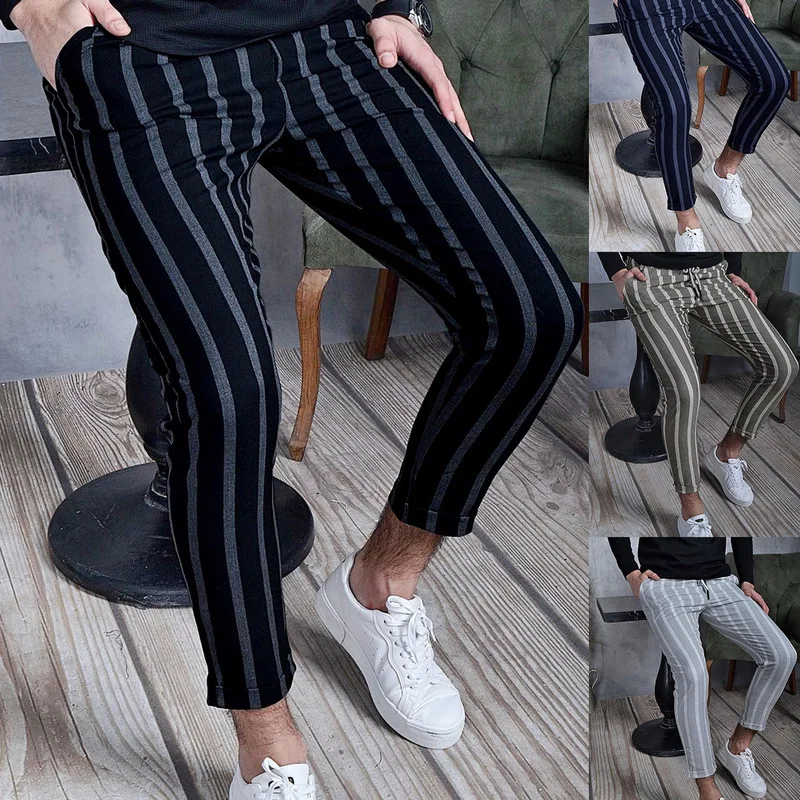 

in the summer 2020 pairs stripe leisure feet pants speed sell through amazon hot style cross-border men's clothing