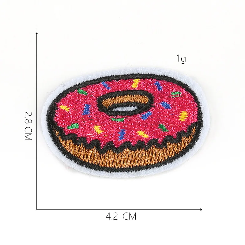1-PCS-G-313 Нашивки на одежду для пиццы, железные нашивки в полоску для значков, наклейки на одежду с вышивкой мороженого@ G - Цвет: 1-PCS-G-313