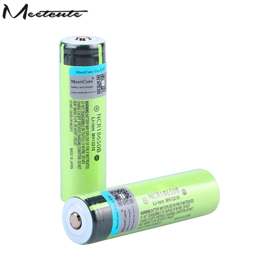 

Meetcute NCR18650B 3.7v 3400mah 18650 Lithium Rechargeable Battery For Flashlight batteries (NO PCB)