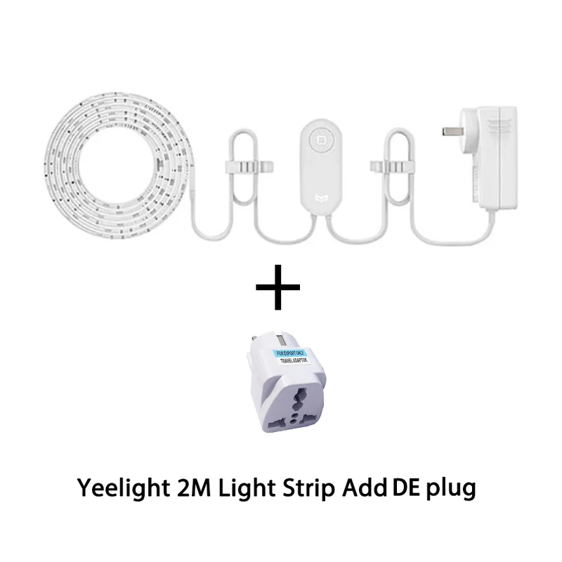 1pcs add DE Plug Yee светильник RGB светодиодный 2 м умный светильник-полоса умный дом для Mi Home приложение WiFi работает с Alexa Google Home Assistant 16 миллионов красочных - Цвет: 1pcs add DE Plug