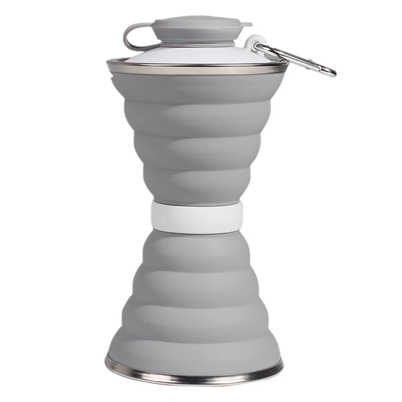 

Collapsible Foldable Water Bottle - Portable Reusable Leakproof Silicone Sports Travel Water Bottle for Outdoor