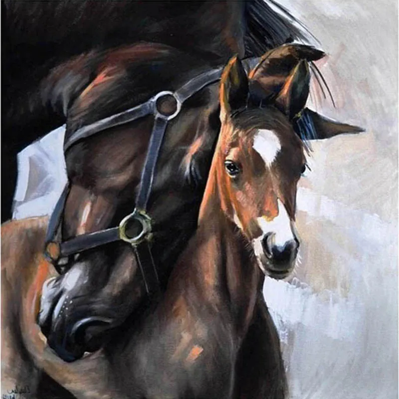 

New Full Square Diamond 5D DIY Diamond Painting "horse" Embroidery Cross Stitch Rhinestone Mosaic Painting Home Decor Gift
