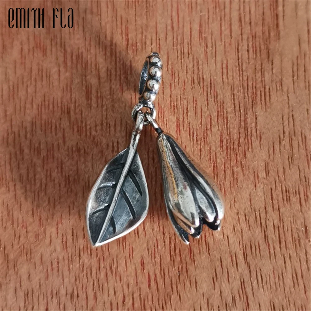 

Magnolia Charms Beads Silver 925 Original Beads Fit Original Brand Bracelet Jewelry Big Hole Bead for Jewelry Making Beads