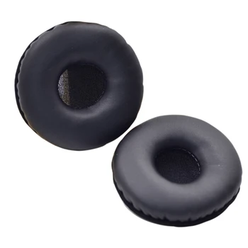 

2pcs Replacement Ear Pads On-Ear Black Cushions Round Portable PU Leather Earmuffs Soft Easy Install For Logitech H390 Headset