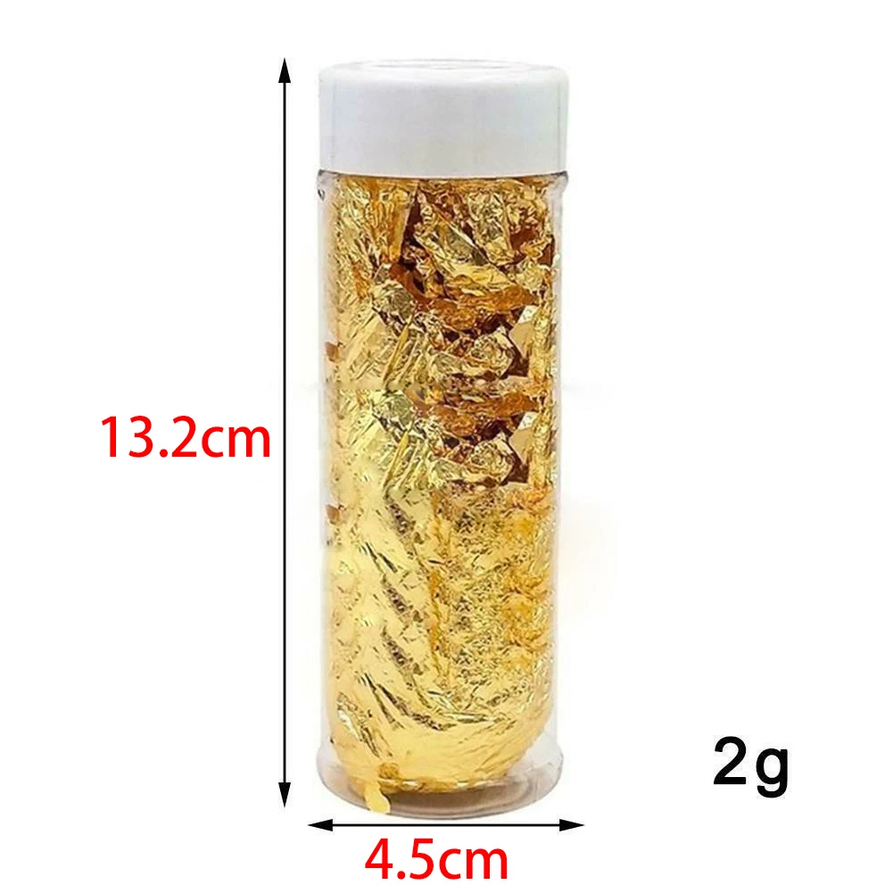 Съедобные Goldleaf серебряная фольга бумажные хлопья торт топперы для торта Еда Декор 1 банка безопасности