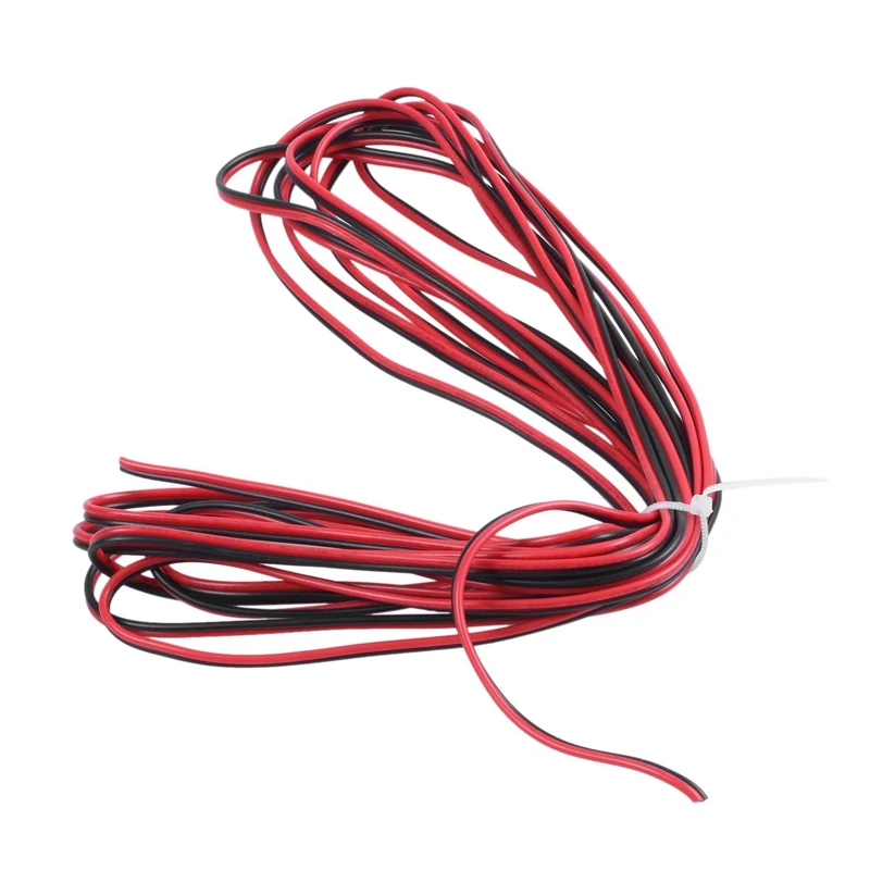 Промо-акция! 5 м 22AWG Красный Черный двухъядерный Электрический кабель провод для