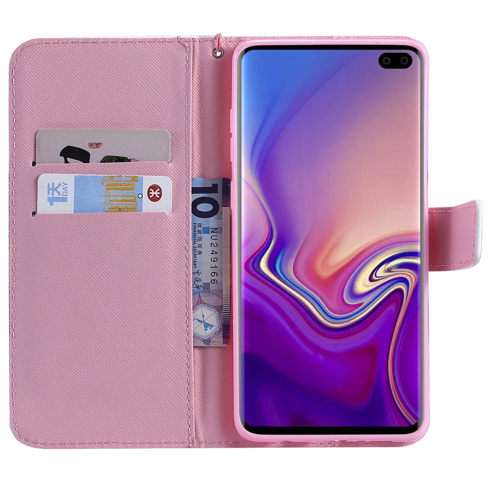 Для samsung Galaxy j3 j5 A5 A3 j1 S5 S6 S7 край S8 S9 S10E S10 A6 плюс флип окрашенные Капа чехол для телефона Чехол кошелек Coque D06F