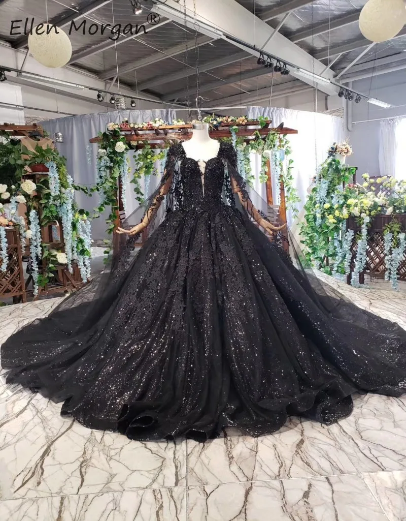 Black Wedding Dresses Long Ball Gowns ...