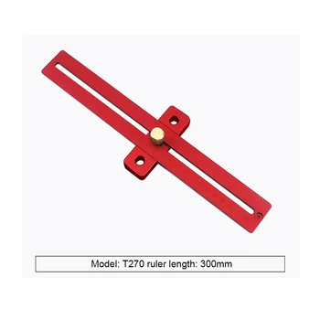 

T-type Hole Ruler Aluminum Alloy T-170/T-270 Scale Measure Scribing Ruler Woodworking Marking Tool MeasuringWoodworking Scribe