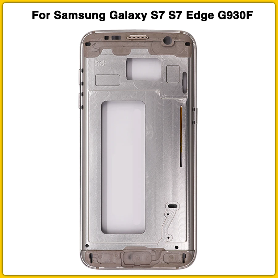S7 полный корпус для samsung Galaxy S7 Edge G930F G935F средняя рамка Задняя крышка батареи с сенсорным стеклом наклейка на рассеиватель клей