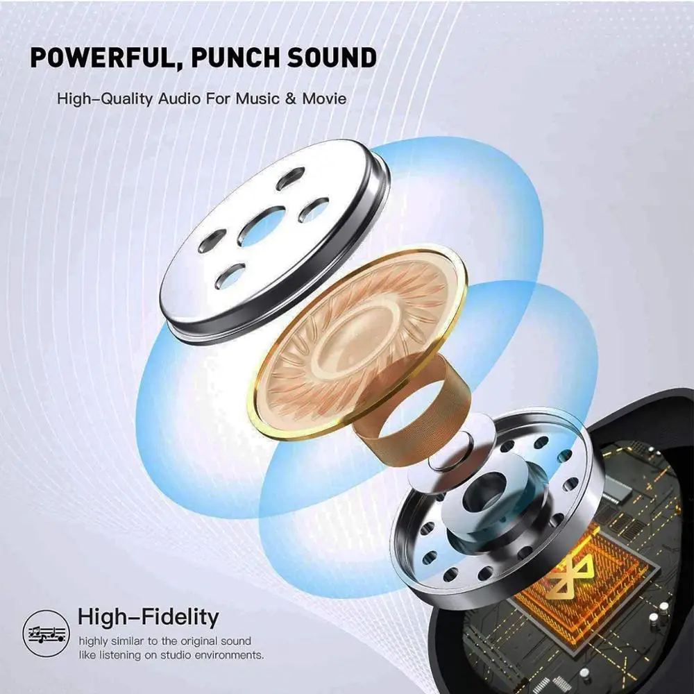 Bluetooth Earphone 5 0 Wireless Earbuds with Mic Charging Case Waterproof TWS Stereo Sport Headphone in Ear Phone Headset Sound