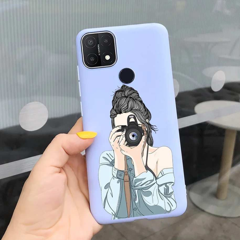 cases for oppo For Oppo A15 Case Oppo A15s Cover 6.52" Silicone Cute Daisy Sunflower Soft Back Cover For OppoA15 CPH2185 A 15 A 15s Phone Cases casing oppo