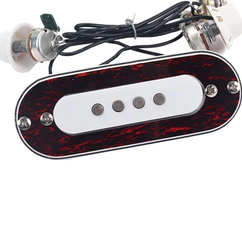 

Metal +Plastic Red Tortoiseshell Pickup Acoustic Classical Guitar Pickup Replace
