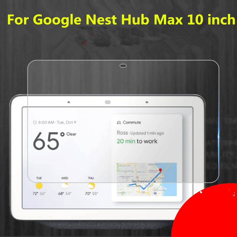 10 pulgadas Claro 2 PAQUETE protector de pantalla de vidrio templado para Google Nest Hub Max