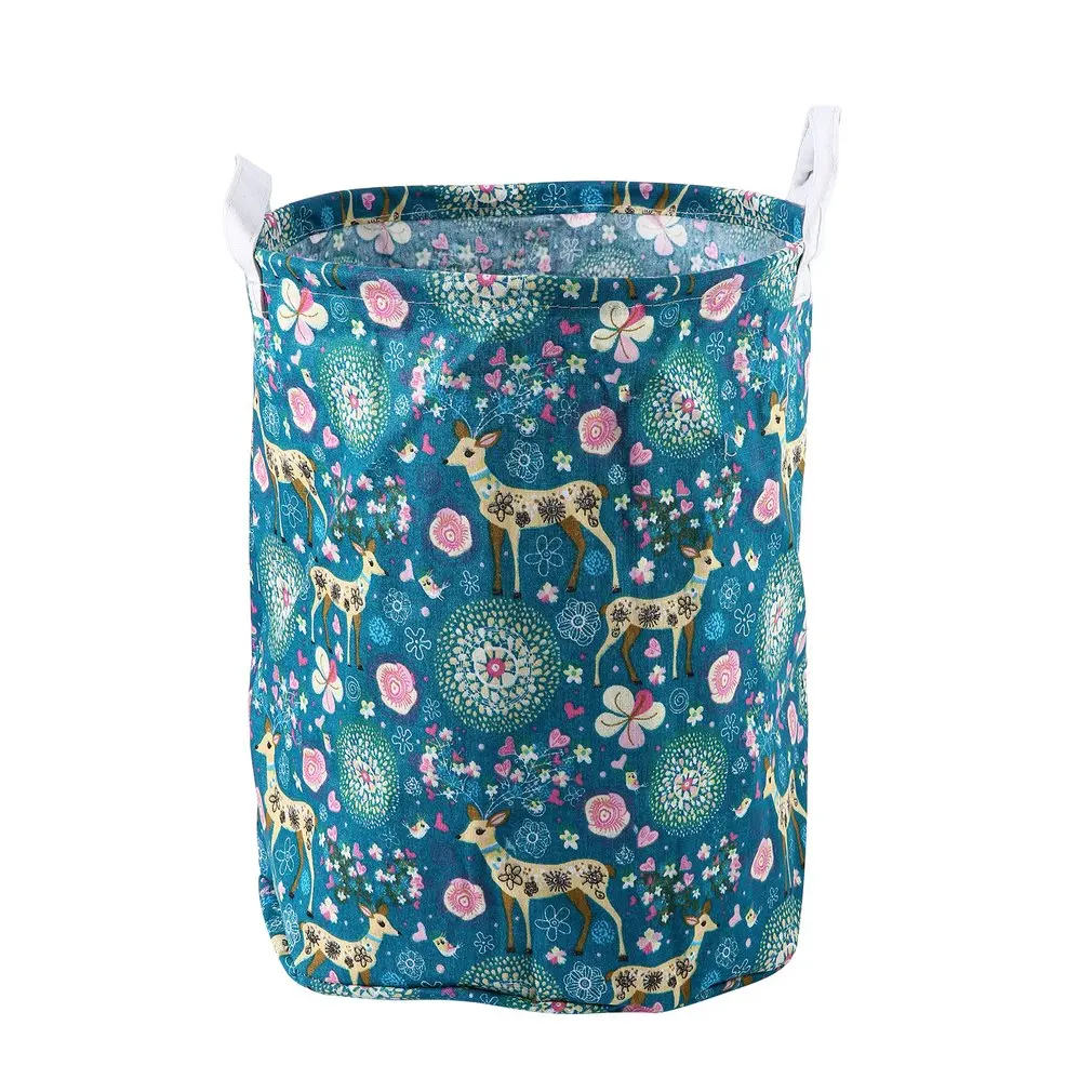 Blue sika deer Горячая корзина для белья, сумка для хранения белья, Сортировочная корзина, складная корзина для стирки белья - Цвет: Blue sika deer