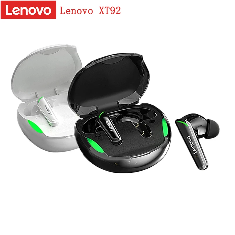 Original Lenovo XT92 Wireless Earphone TWS Gaming Earbuds Bluetooth 5.1 Game Low Latency Sports Headset with Mic 3D Stereo Bass |