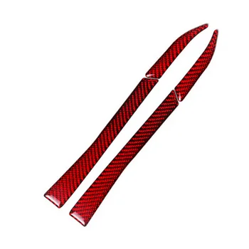 

Car Anti-collision Strip 4Pcs Exterior Carbon Fiber Red For Ford Mustang 2015-2019