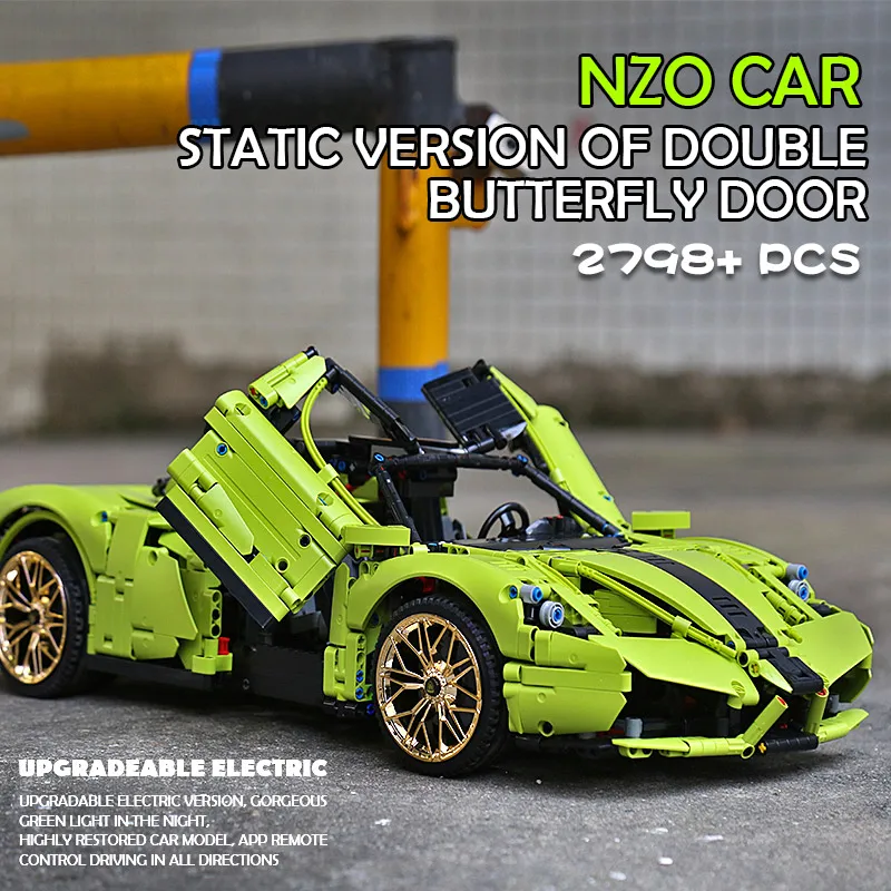 Yeshin 1:8 Technic модель автомобиля совместима с MOC 46921 Ferraried Enzo 42115 строительные блоки