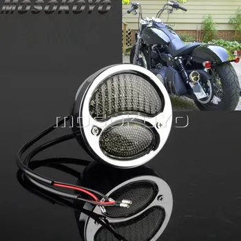 

Chrome 12v/LED Motorcycles Running Tail Light For Cafe Racer Chopper Bobber Universal Custom Rear Brake Taillights