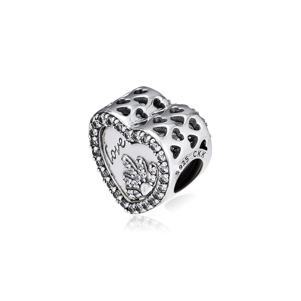 DIY Подходит для Pandora шармы браслеты Ослепительная Маргаритка в ваших бусинах с прозрачным CZ стерлингового серебра 925-ювелирные изделия