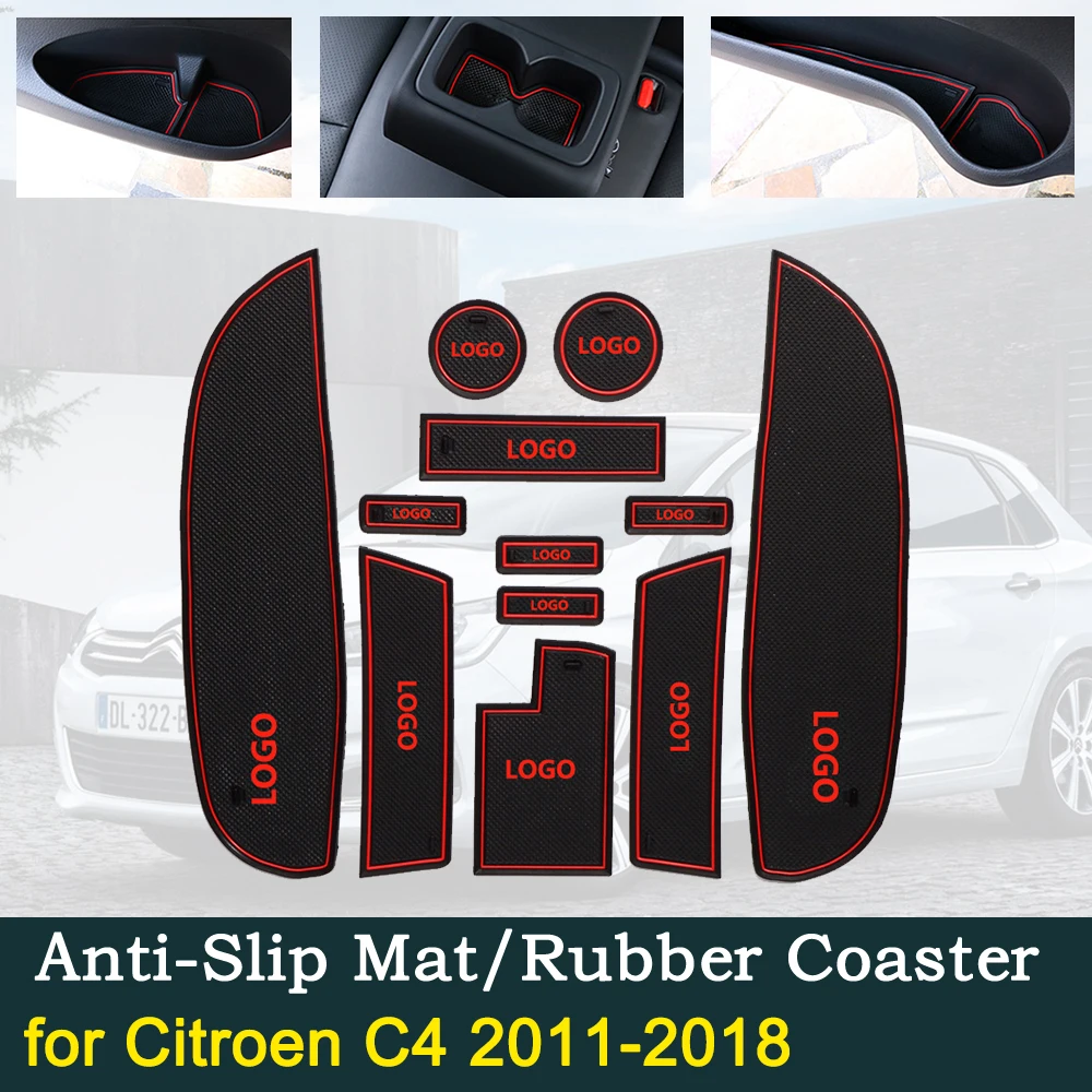 Противоскользящая подушка на дверную резиновую подушку для Citroen C4 MK2 2011 ~ 2018 2012 2013