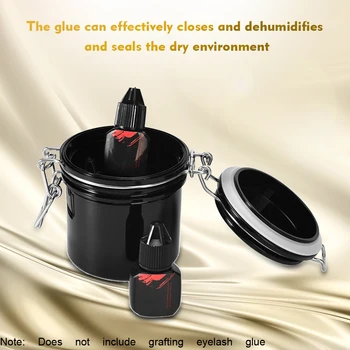 

Eyelash Glue Bottle Seal Storage Container Storage Box Activated Carbon Eyelash Extension Makeup Tool Moisture Proof Oxidation
