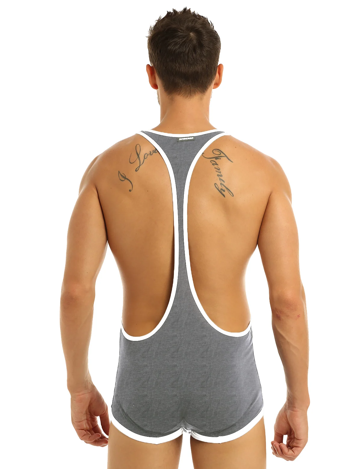 Сексуальное мужское нижнее белье борцовка подтяжки Singlet Bulge Pouch Mankini дышащие трусы-боксеры мужские трусики Teddies Боди