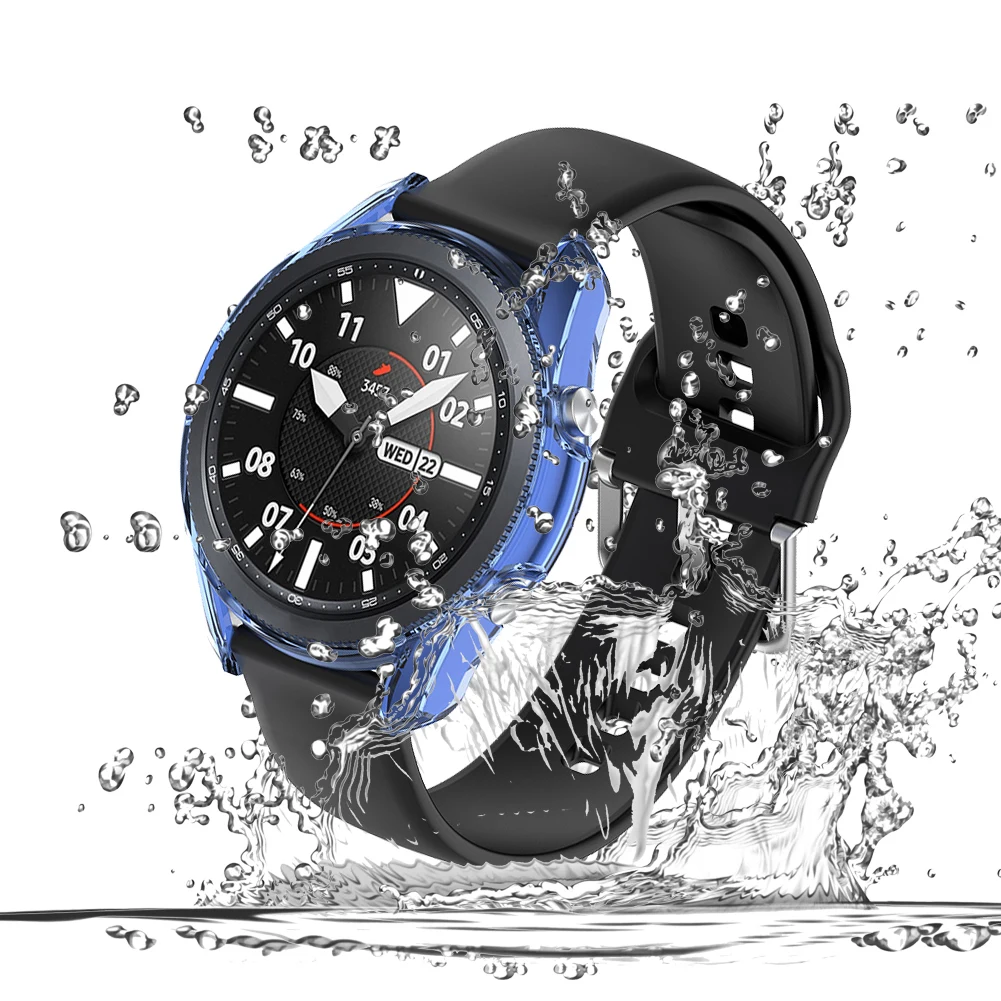 Защитный чехол из ТПУ рамка для Samsung Galaxy Watch3 lte 41 мм 45 Защитное стекло экрана SM