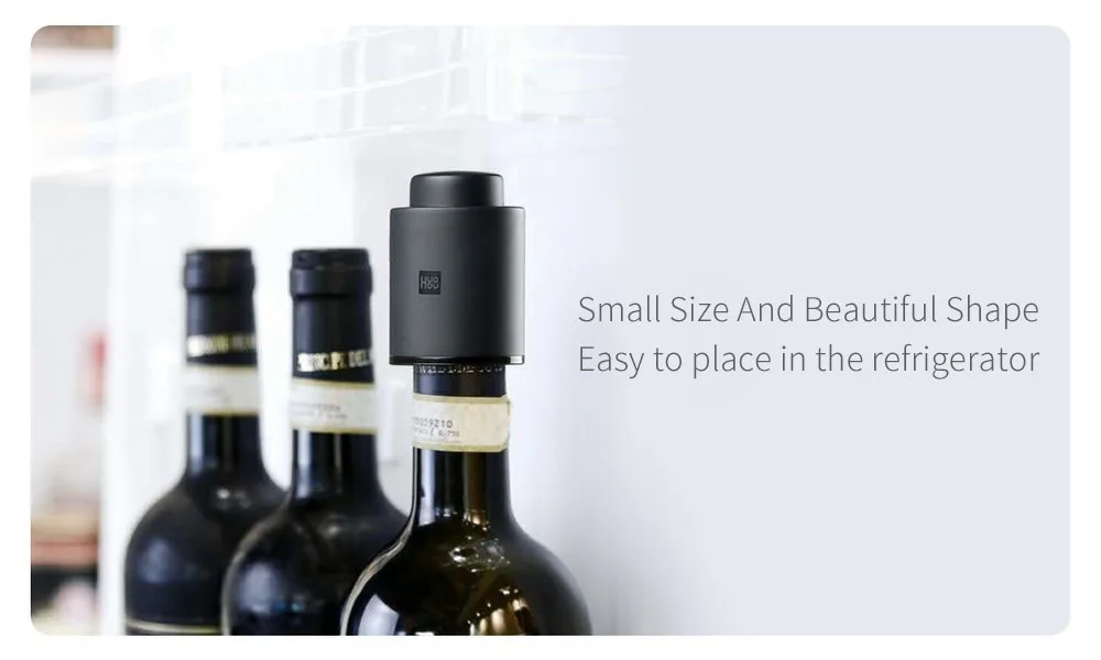 HUOHOU Stainless Steel Vacuum Bottle Stopper Bottles Cap 7 Days Sealer Fresh Keeper Bottle Cover With Date Scale From