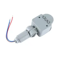 Interrupteur à capteur de mouvement infrarouge PIR 12V AC 220V DC, interrupteur de lumière avec lumière LED pour l'extérieur