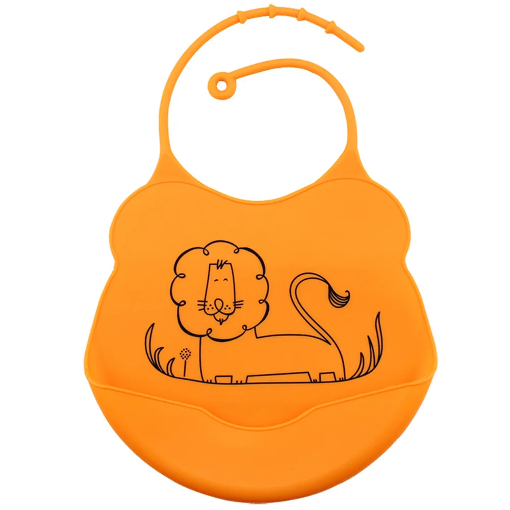 Kids Silicone Baby Bibs Baby cartoon waterproof silicone saliva bib Waterproof Bib Babies Saliva Bib Baby Feeding