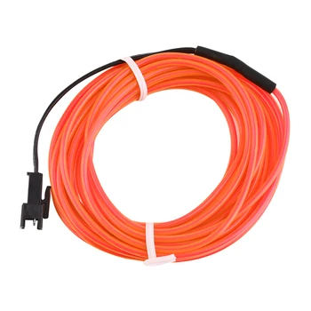 

Mini Colorful 4m Flexible EL Wire Tube Rope Neon Light DC 12V Car Party Bar Decor Hot