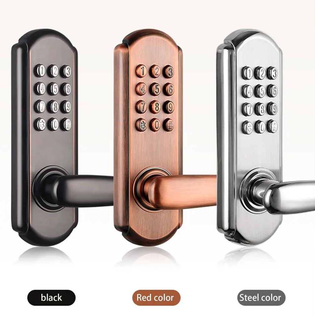 SA18 Digital Password Door Lock Mechanical Code Keyless Entry Door Lock Stainless Steel Waterproof Electronic Lock