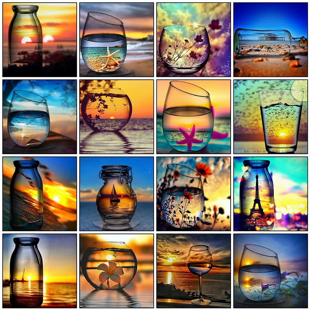 

Evershine 5D Diamond Painting Full Square Scenery Diamond Embroidery Bottle Rhinestones Pictures Mosaic Cross Stitch Crafts Kit