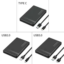 Портативный 2,5 дюймов USB 2,0/3,0/3,1 Тип-C жесткого диска внешний жесткий диск чехол