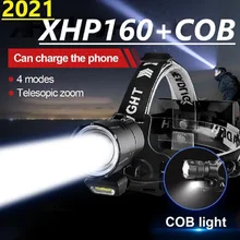 

New XHP160 Most Powerful Led Headlamp XHP100 XHP90.2 High Power Led Headlight 18650 Zoom Head flashlight Rechargeable Head Lamp