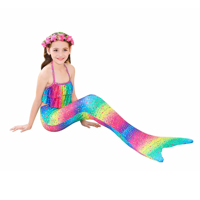 girls mermaid tail swimsuit DH102-1