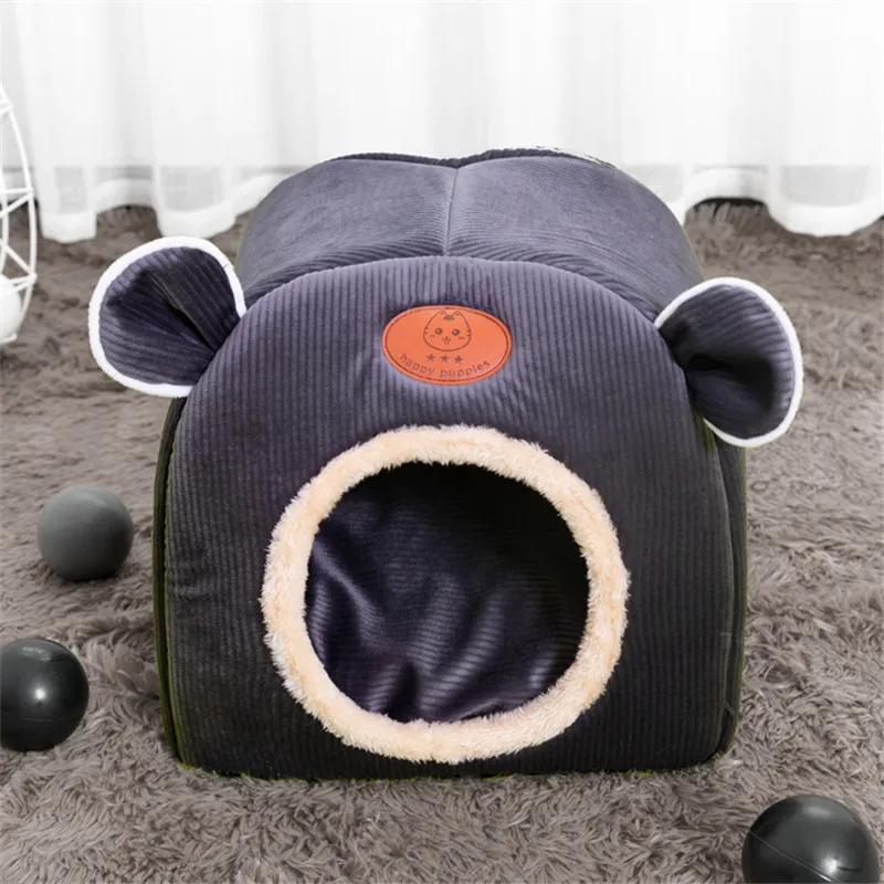 

Cute Puppy Dog House with Cotton Mat Winter Hamster Rabbit Rodents Cat's House Dog Bed for Small Dogs Products