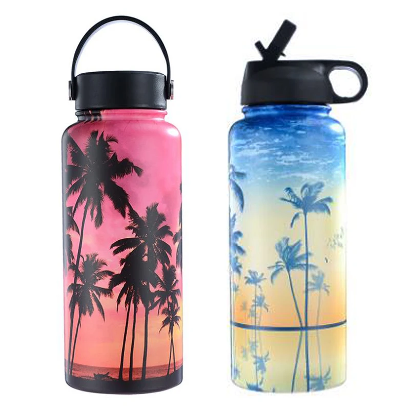 

32oz/40oz double vacuum stainless steel vacuum flask portable handle space pot color pattern Hydro Flask same style kettle