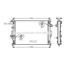Радиатор Ford Mondeo 1.6-2.3/1.8td-2.2td 07- Ava Fda2421 Ava арт. FDA2421