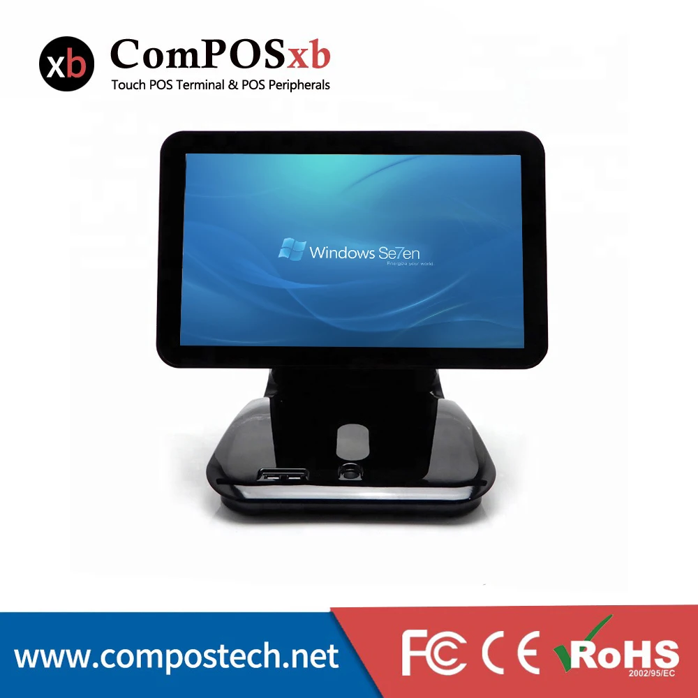 Hot sale capacitive touch screen restaurant EPOS system all in one cash register machine pos pc